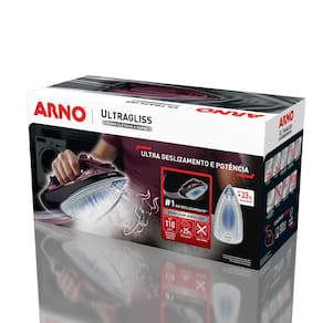 Ferro de Passar a Vapor Arno Ultragliss com Spray e Base Durilium Airglide - Vinho 110V