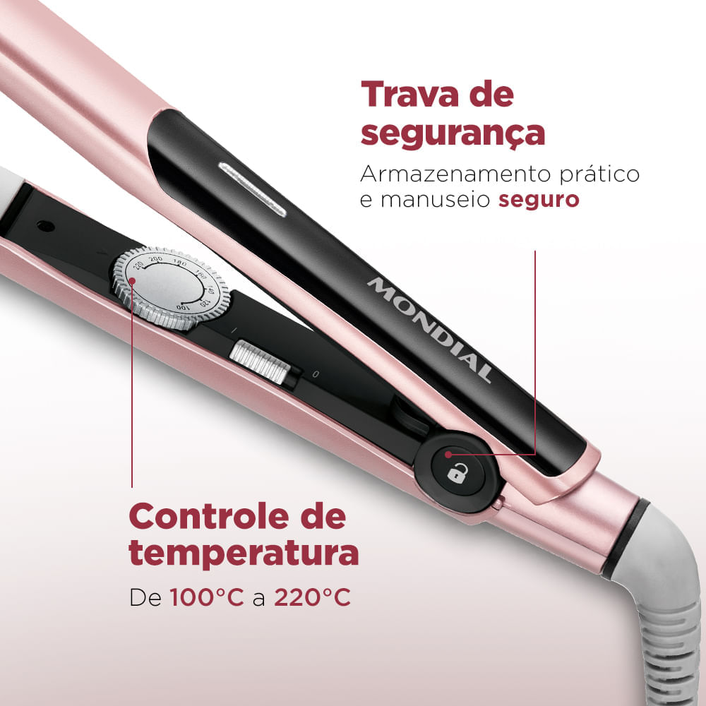 Miniatura Prancha Alisadora Mondial Golden Rose P-20 PRANCHA ALISADORA P-20 BIVOLT