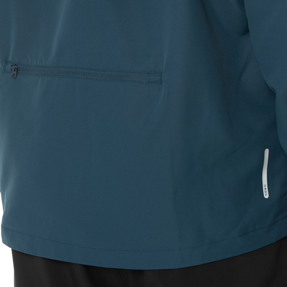 Miniatura Jaqueta de Corrida Mizuno Masculina Focus Azul - G