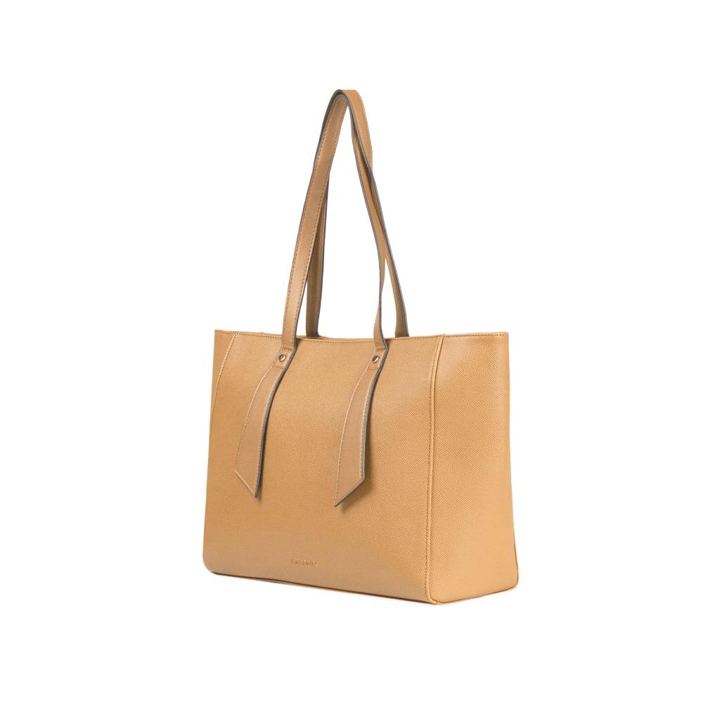 Miniatura Bolsa Feminina Grande Tote Com Alça Alongada Bege Bege - G