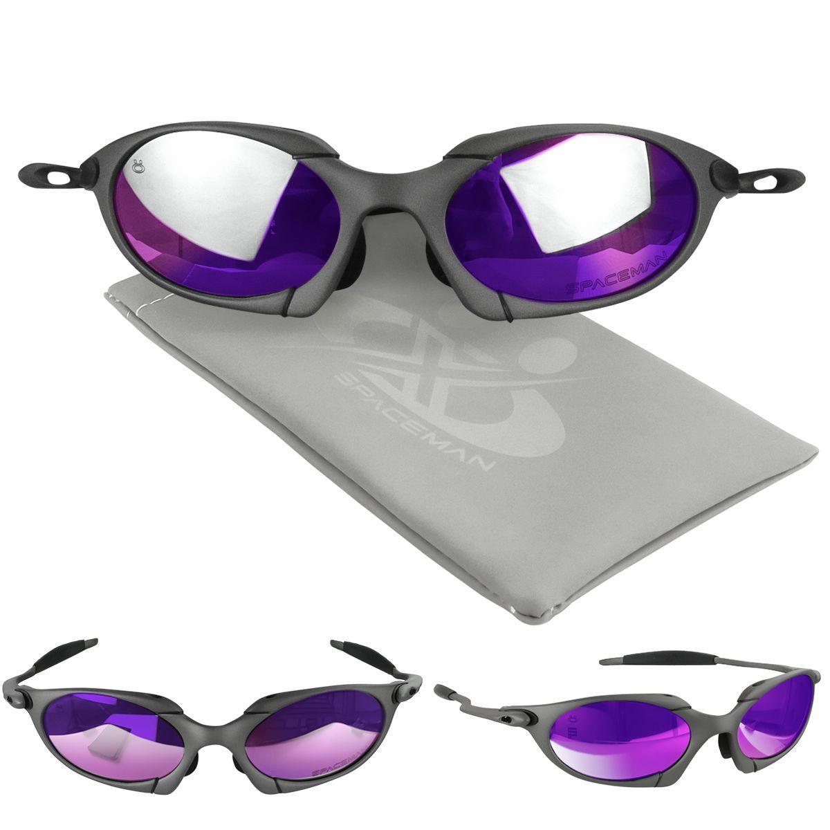 Miniatura Oculos Sol Masculino Proteção Uv Lupa Cinza Metal + Case