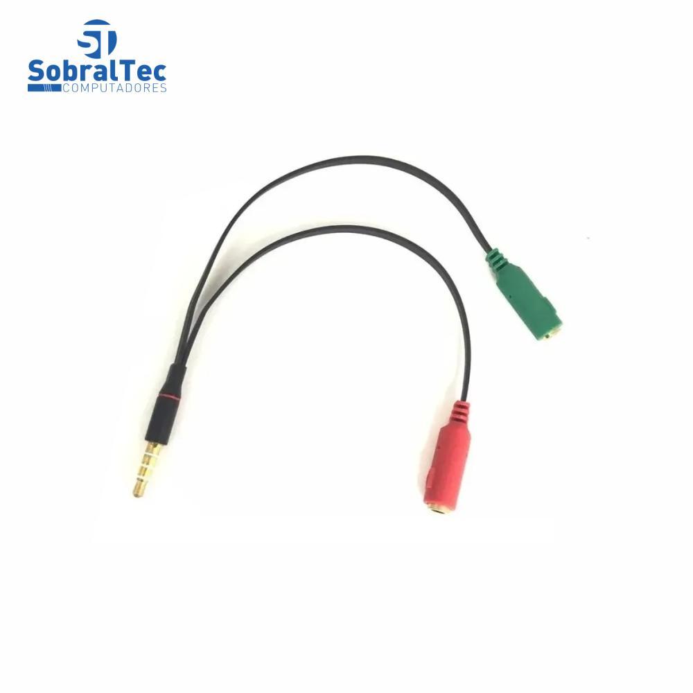Miniatura Cabo Adaptador P3 P2 Combo Para Fone E Microfone