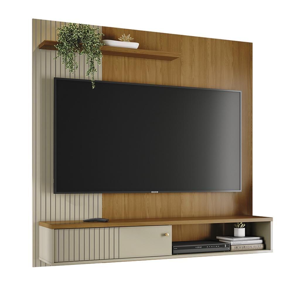 Painel Bancada Suspensa 1 Porta Tvs Até 65 Polegadas Aurora - Cumaru Opala