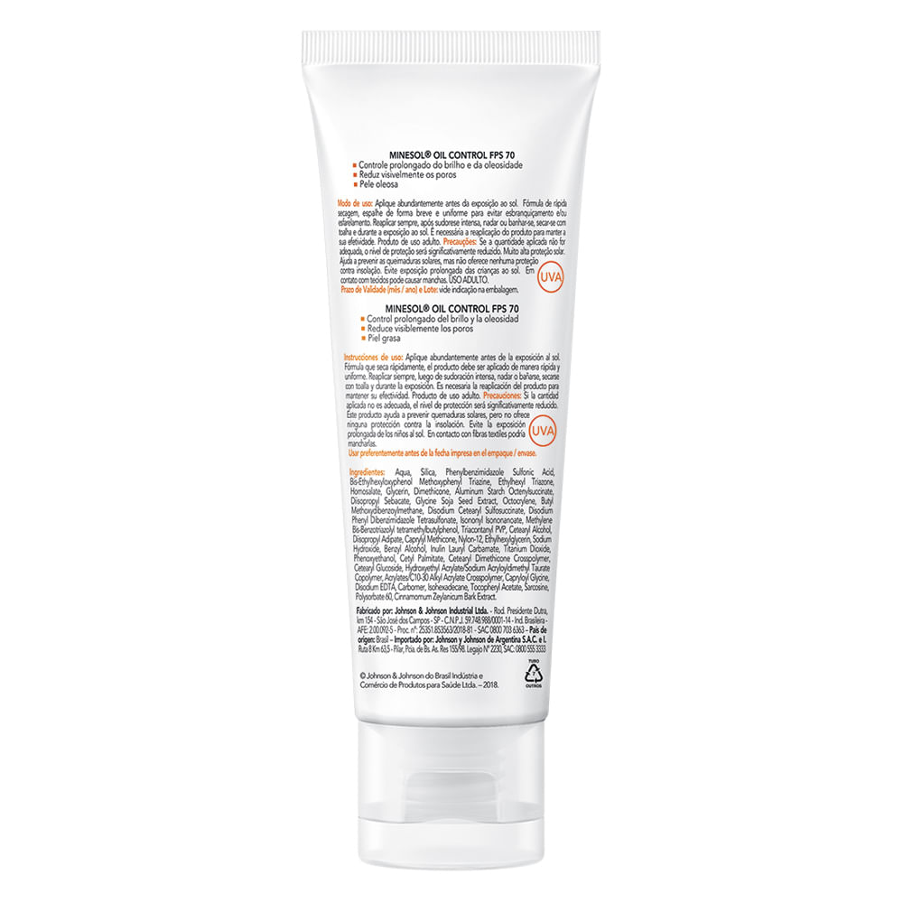 Miniatura Protetor Solar Neostrata - Minesol Oil Control  FPS 70 40g