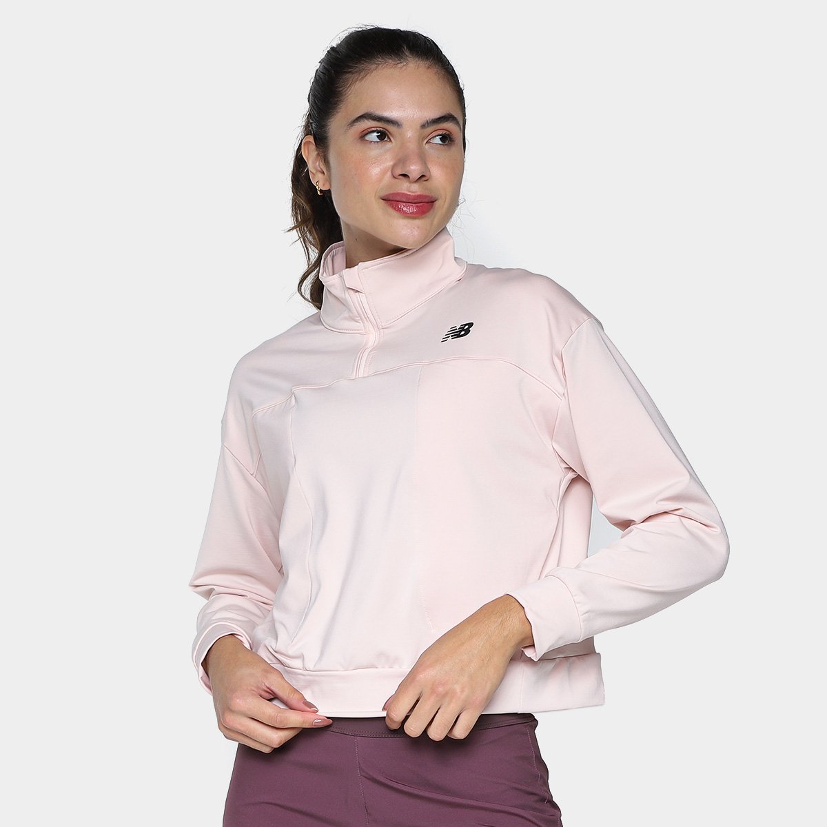 Miniatura Blusa New Balance Active Feminina Rosa Claro - GG