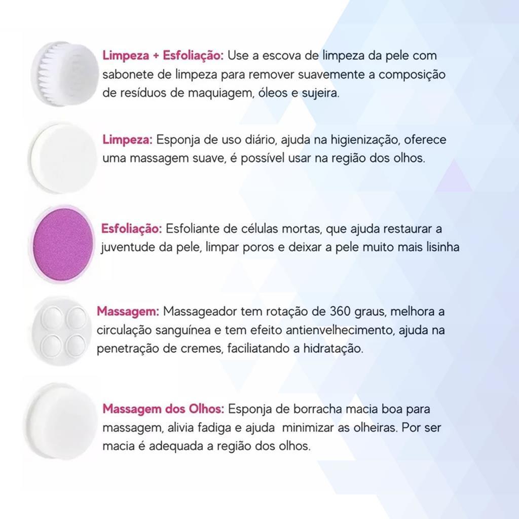 Miniatura Escova Limpeza De Pele Facial Corporal Aparelho Portátil Top