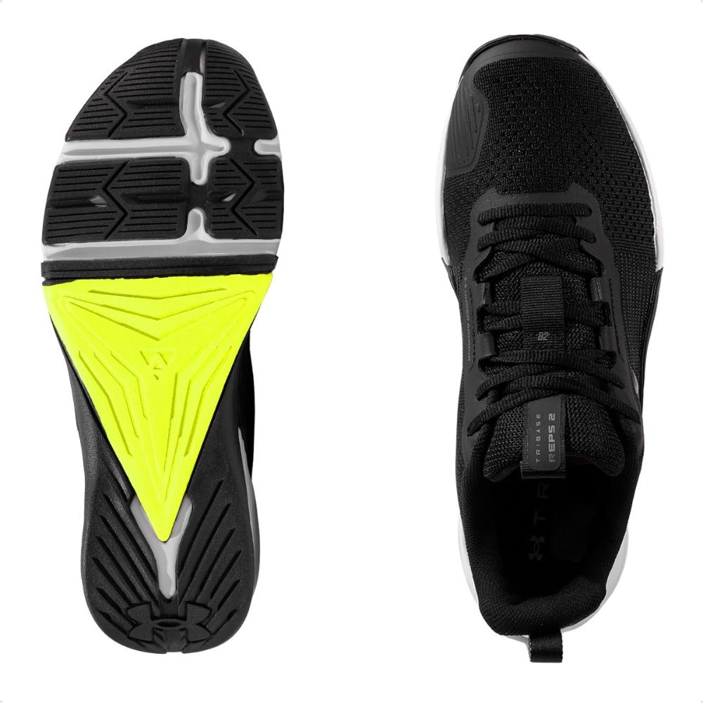 Tênis Under Armour Tribase Reps 2 Masculino Preto / Branco - 38