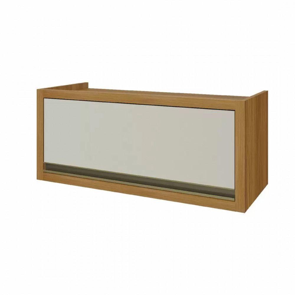 Miniatura Armário Nesher Aéreo 1 Porta 80Cm Freijo/Off White