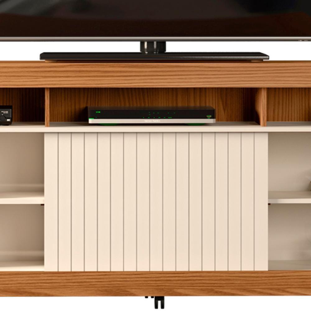 Rack Bancada Tv 65 Pol 180 Cm 23163 Carv Eur Creme Dj Moveis Carv Eur Creme