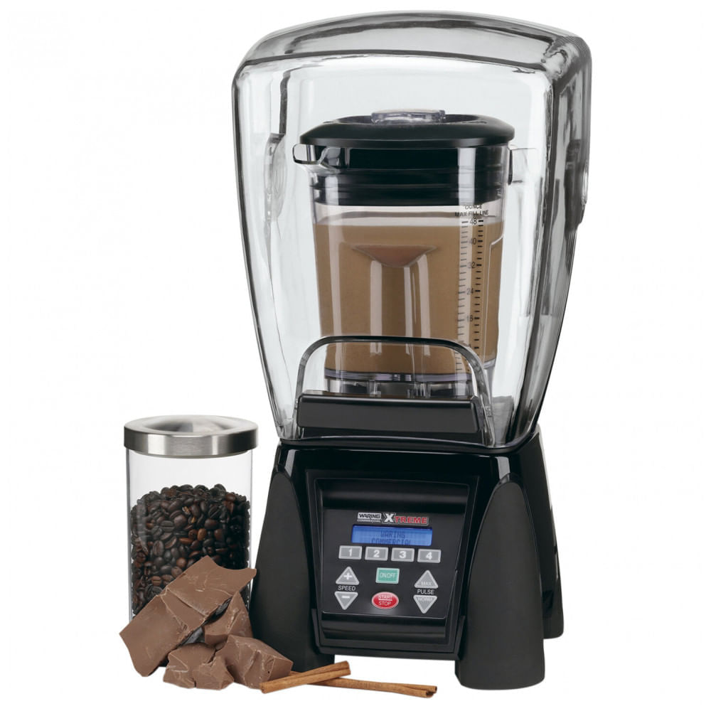 Liquidificador Industrial Waring MX1500XTXP Xtreme 3 1/2 hp com Teclado Programável, Tela LCD, Velocidade Ajustável e Recipiente de 1