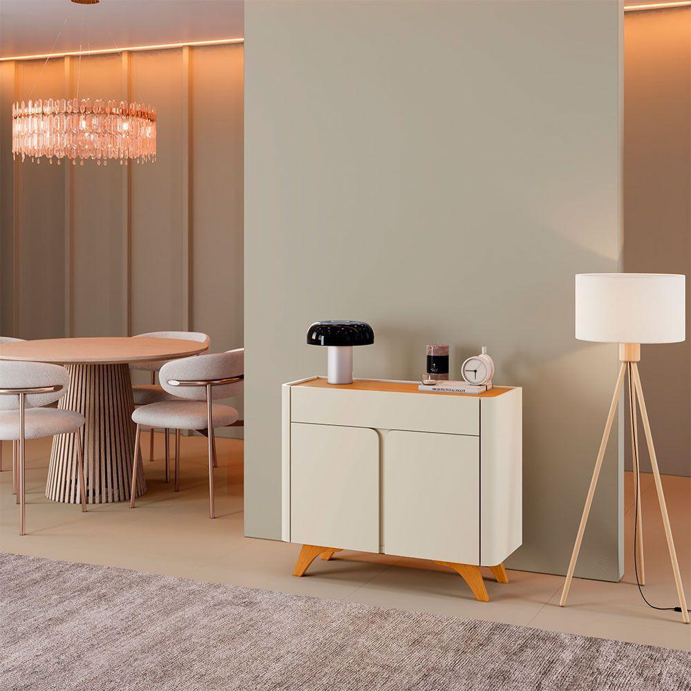Miniatura Buffet Aros 02 Portas 920 Mavaular Off White Com Naturalle