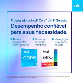 Notebook Lenovo Intel Core i3 4GB RAM 256GB SSD Tela 15,6" Windows 11 - IdeaPad 1i 82VY000TBR