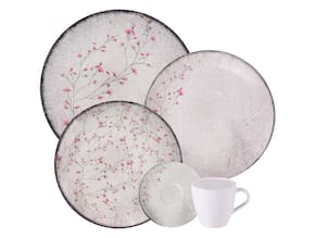 Miniatura Aparelho de Jantar 20 peças Tramontina Floralis em Porcelana Floral