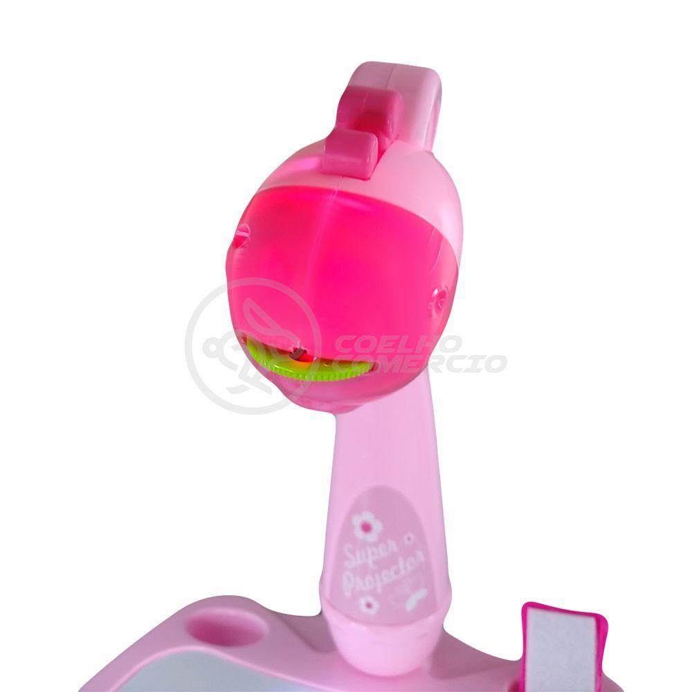 Miniatura Projetor Para Desenho Infantil Mesa Pintura Girafa Rosa