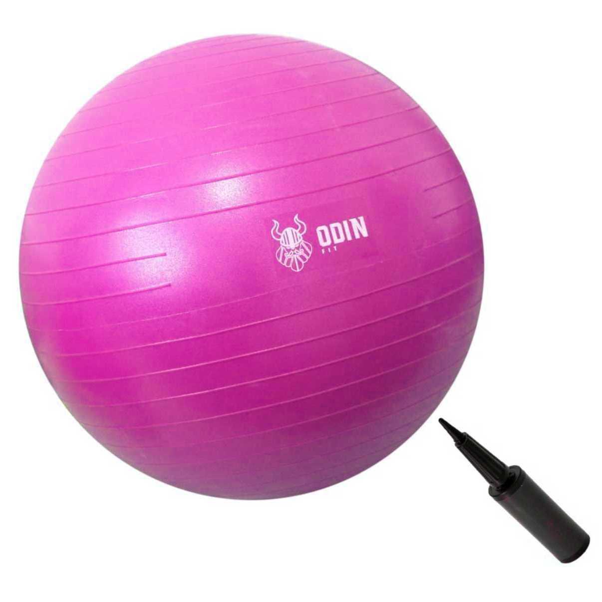 Miniatura Kit Mini Band Bola Pilates 55 Cm Suiça Treino Odin Fit Rosa