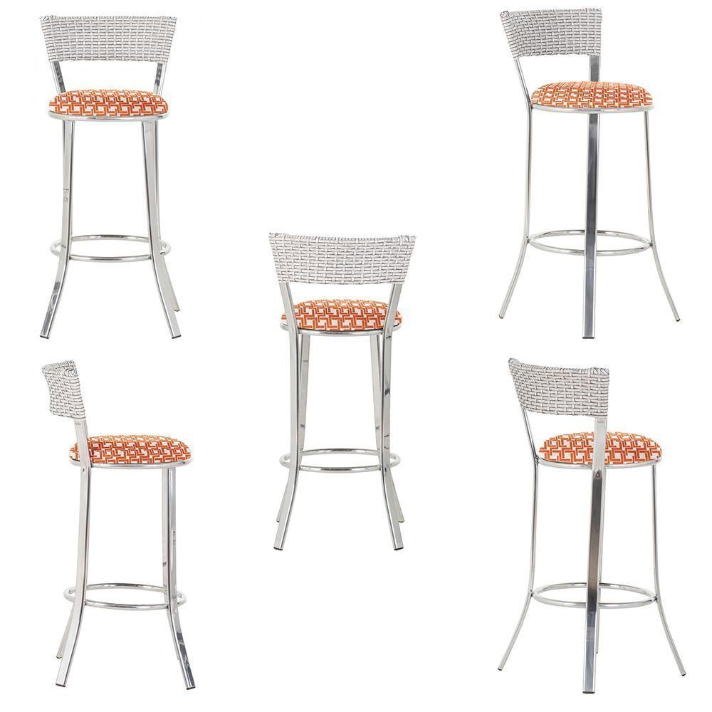 Conjunto Com 2 Banquetas Em Alumínio, Fibra Sintética E Impermeável Tc Marmore Z23