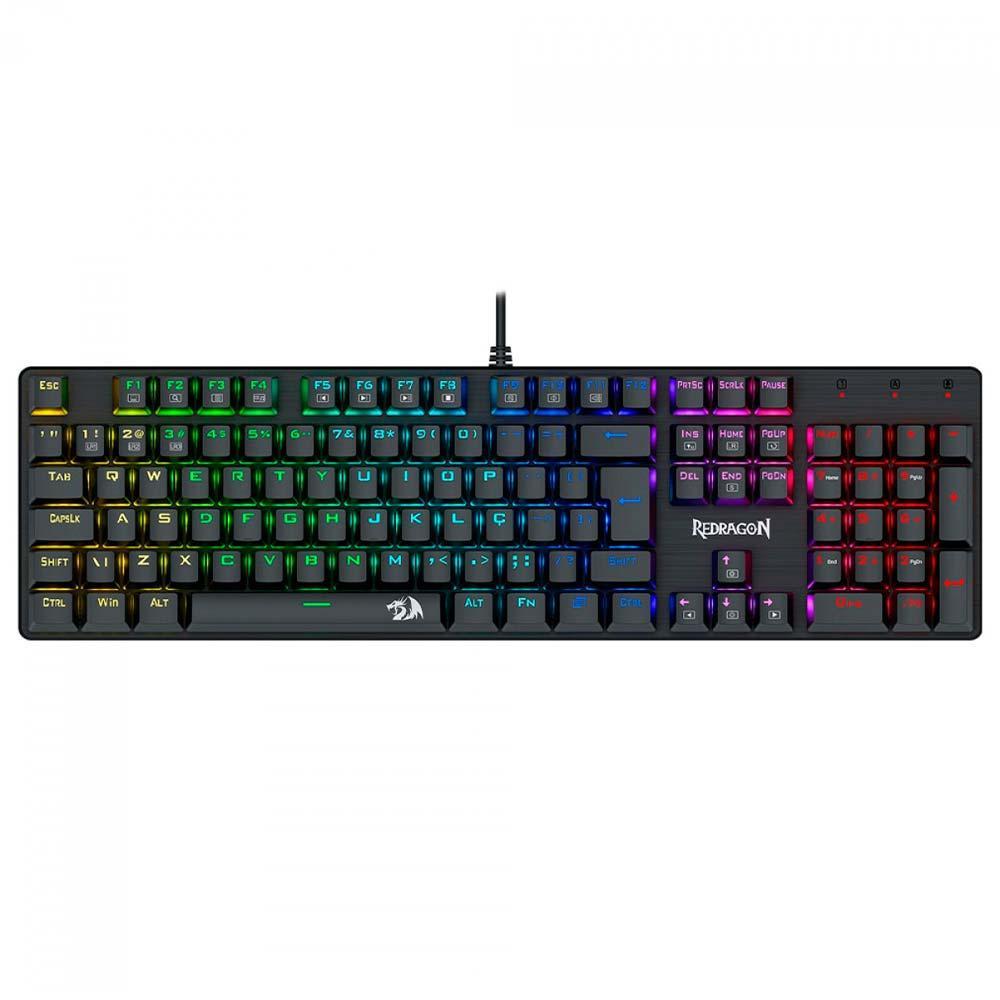 Miniatura Teclado Mecânico Rgb Redragon Sindri Switch Marrom K671