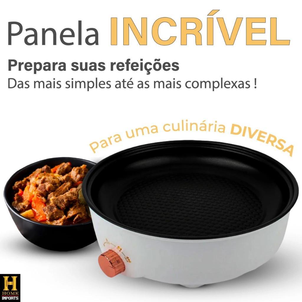Panela Elétrica Assadeira Antiaderente Grande 3 Níveis 600W