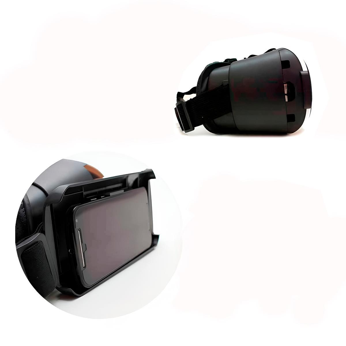 Miniatura Óculos 3D Realidade Virtual Sem Controle Para Celular