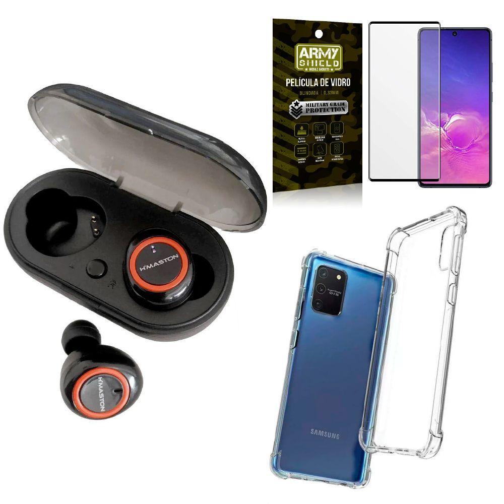 Miniatura Capa Samsung S10 Lite + Fone Bluetooth Ly-101 + Película 3D