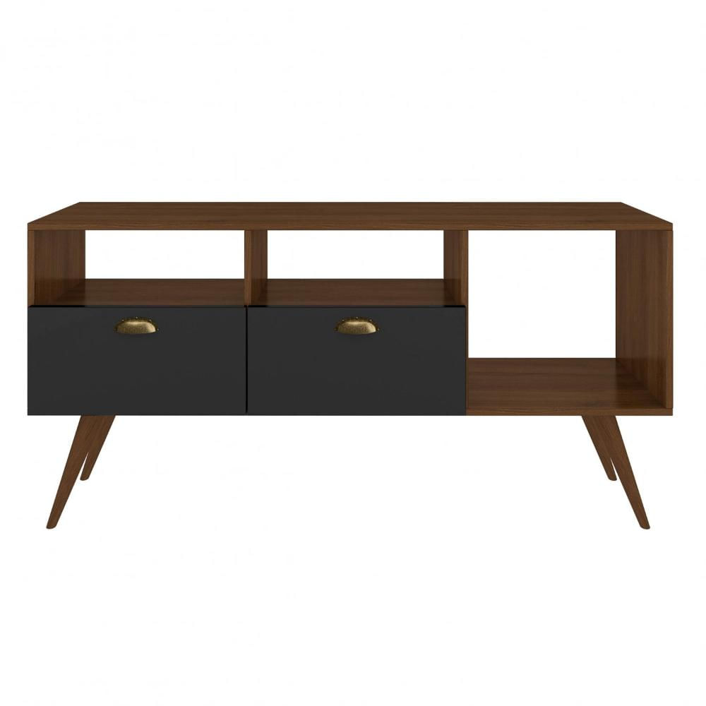 Miniatura Aparador 2 Portas 2 Prateleiras Vintage Estilare Preto