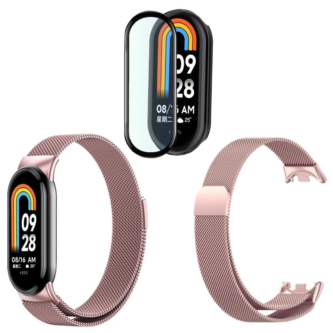 Miniatura Pulseira Metal Magnética Para Xiaomi Mi Band 8 + Pel. 3D