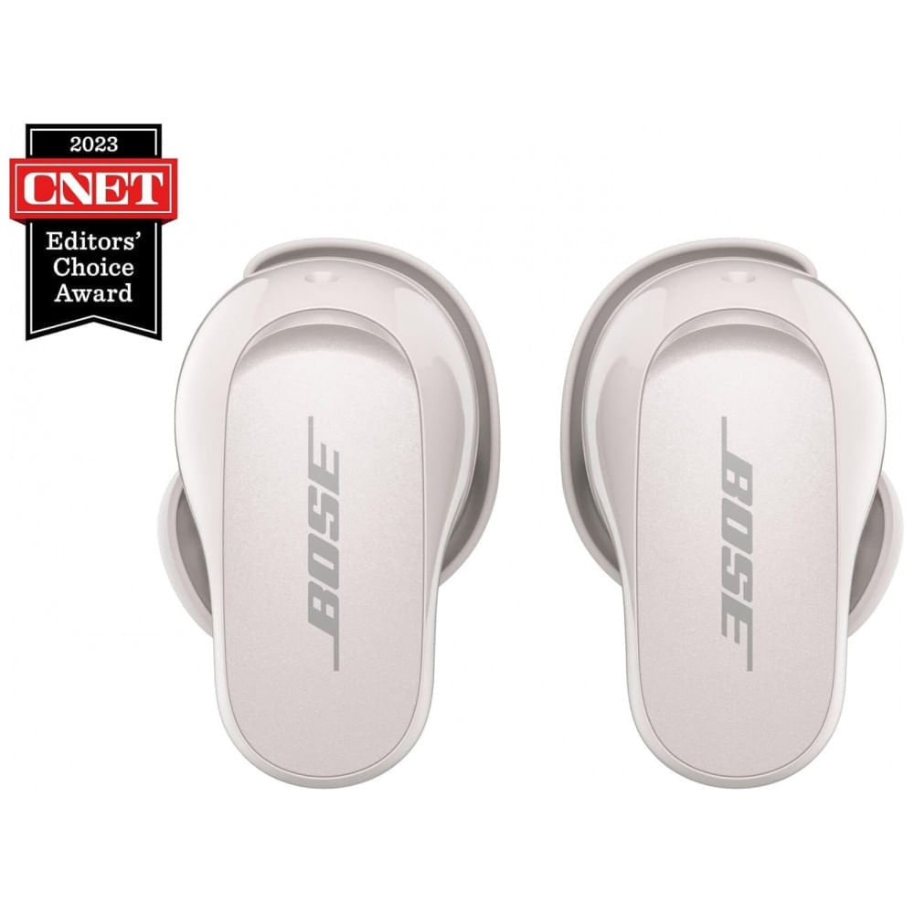Miniatura Fones de Ouvido Bluetooth com Cancelamento de Ruído e Som Personalizados, Bose QuietComfort II, Branco