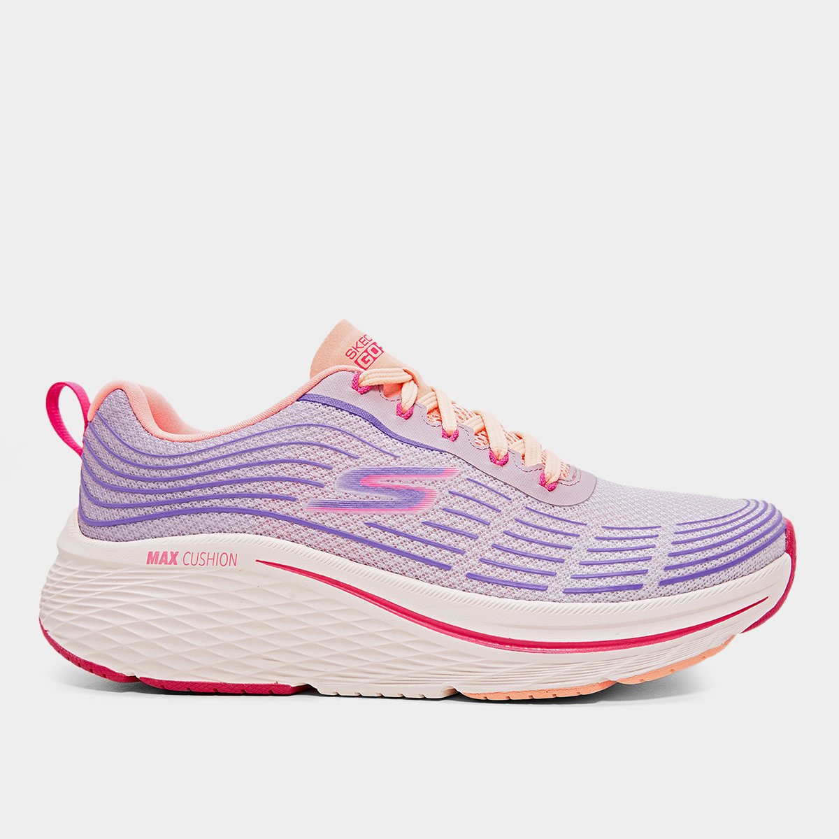 Miniatura Tênis Skechers Max Cushioning ELITE 2.0 - AL Feminino Lilás+Rosa - 34
