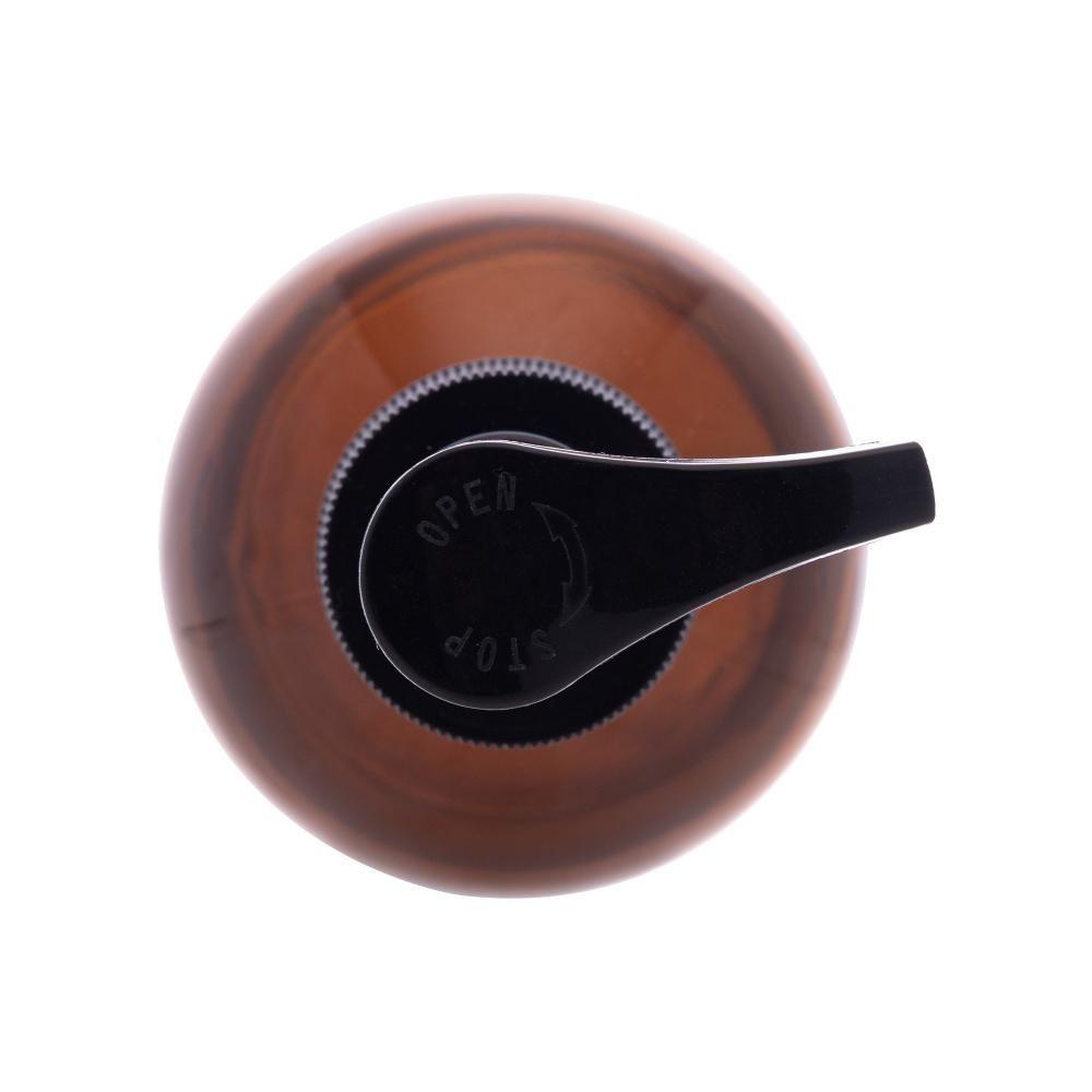 Miniatura Porta Creme Com Pump Lyor Âmbar De Vidro E Plástico 250Ml