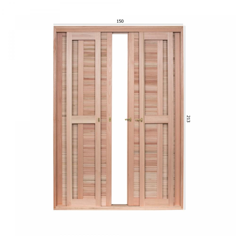 Miniatura Porta Janela com 2 Caixilhos de Correr para Vidros Inteiros Rondosul Natural