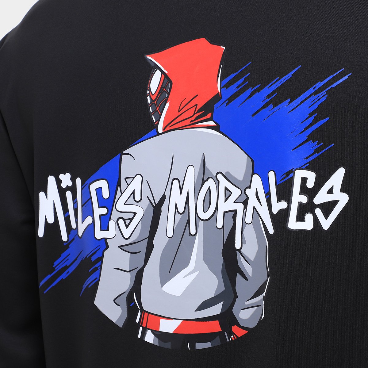 Miniatura Moletom Mooncity Miles Morales Masculino Preto - G