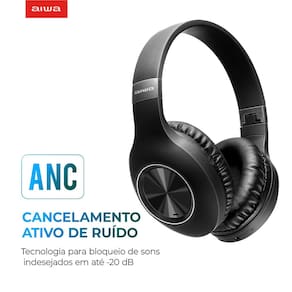 Miniatura Headphone Aiwa AWS-HP-02-B – Preto