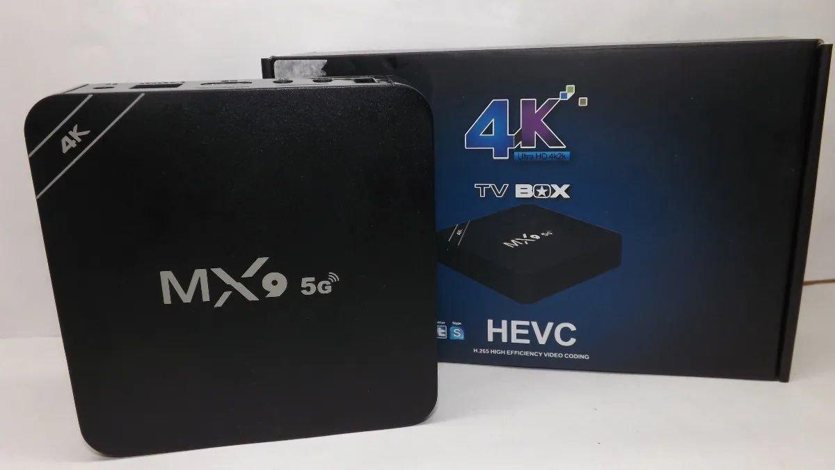 Miniatura Tv Box Mx9 4K 5G Android 10.1 4Gb Ram Preto 64Gb Wifi Top