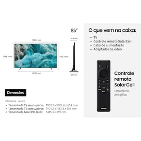 Smart TV Samsung 55” 4K QLED Ultra QN55Q7FAAGXZD Controle por Gestos Processador com AI Xbox Cloud Gaming