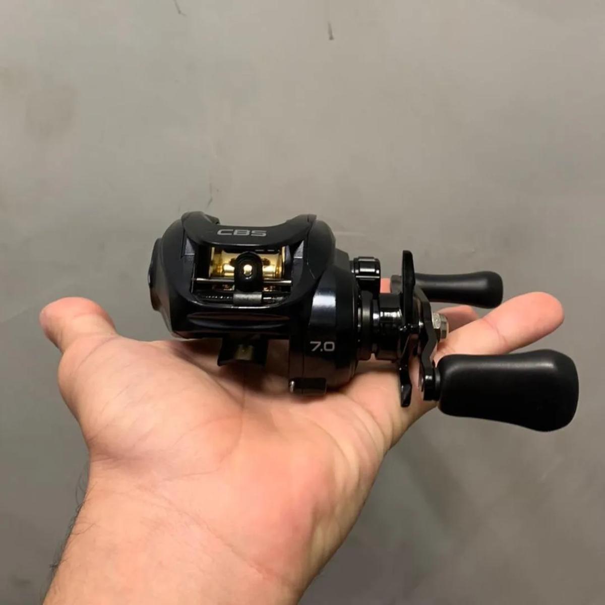Miniatura Carretilha Voxxi Cb5 Alumínio 5 Rolamentos 7.0:1 - Esquerdo