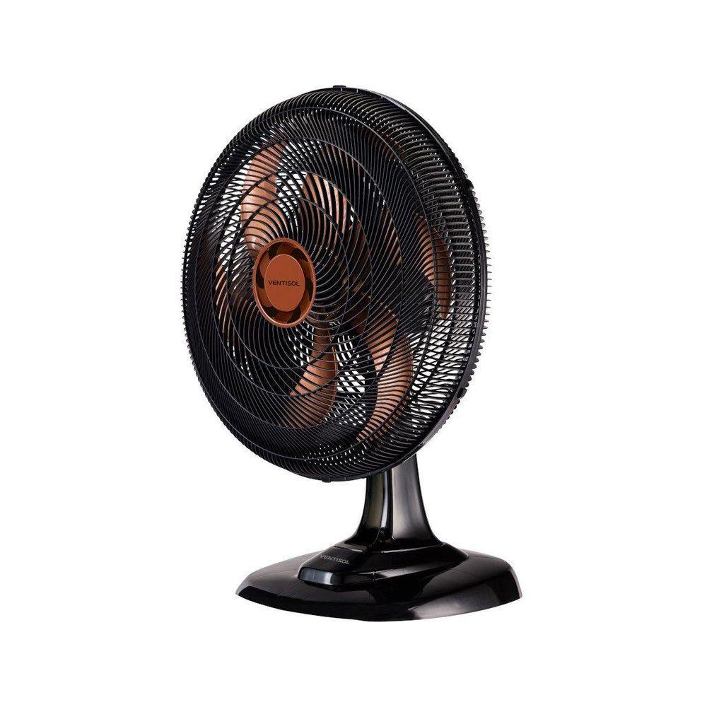 Miniatura Ventilador Osc Mesa Turbo 50cm 6 Pás 220v Preto-bronze
