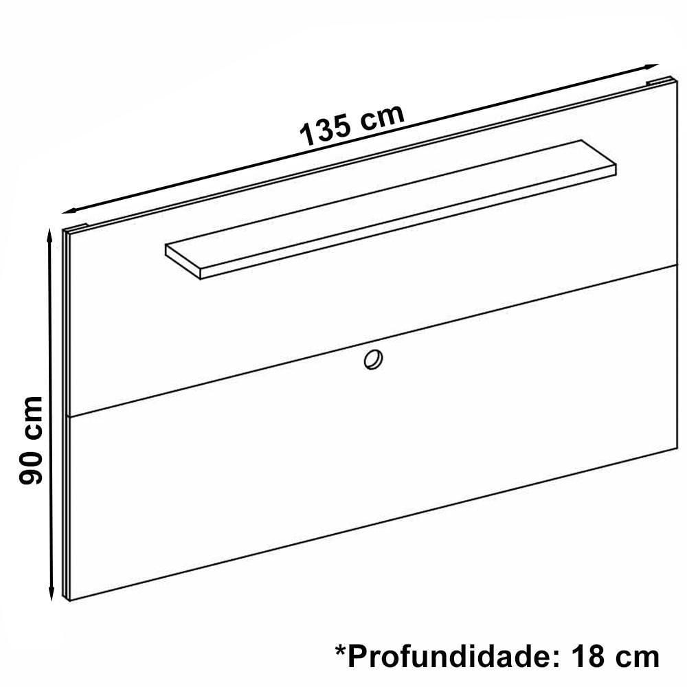 Miniatura Painel Para Sala Tv 50 Polegadas 088163 Cinza Perola Dcasa Cinza Perola