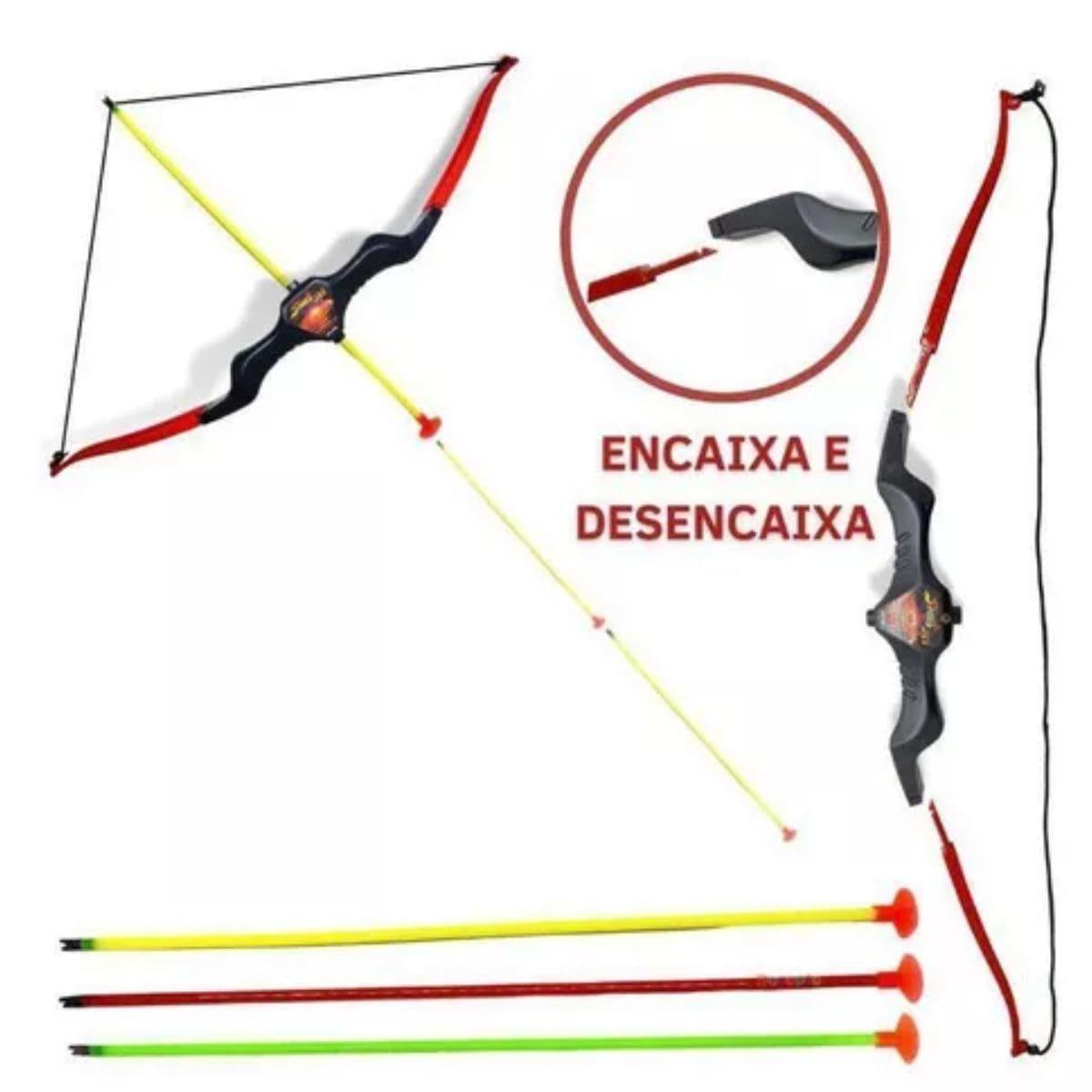 Brinquedo Arco Flecha Infantil Porta Bolsa Criança Lançador