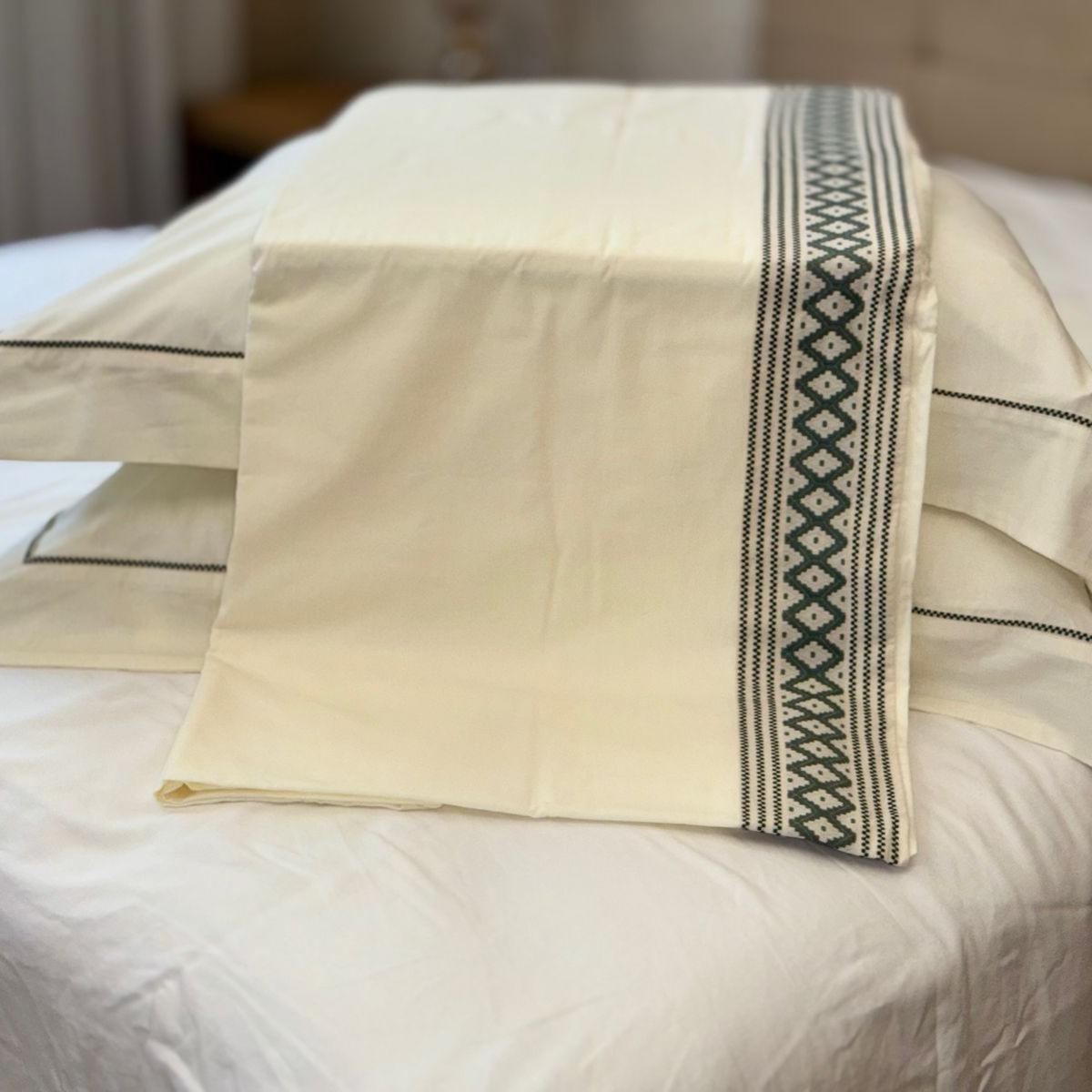 Miniatura Jogo De Cama Queen Tribale Verde Bernadete Algodão