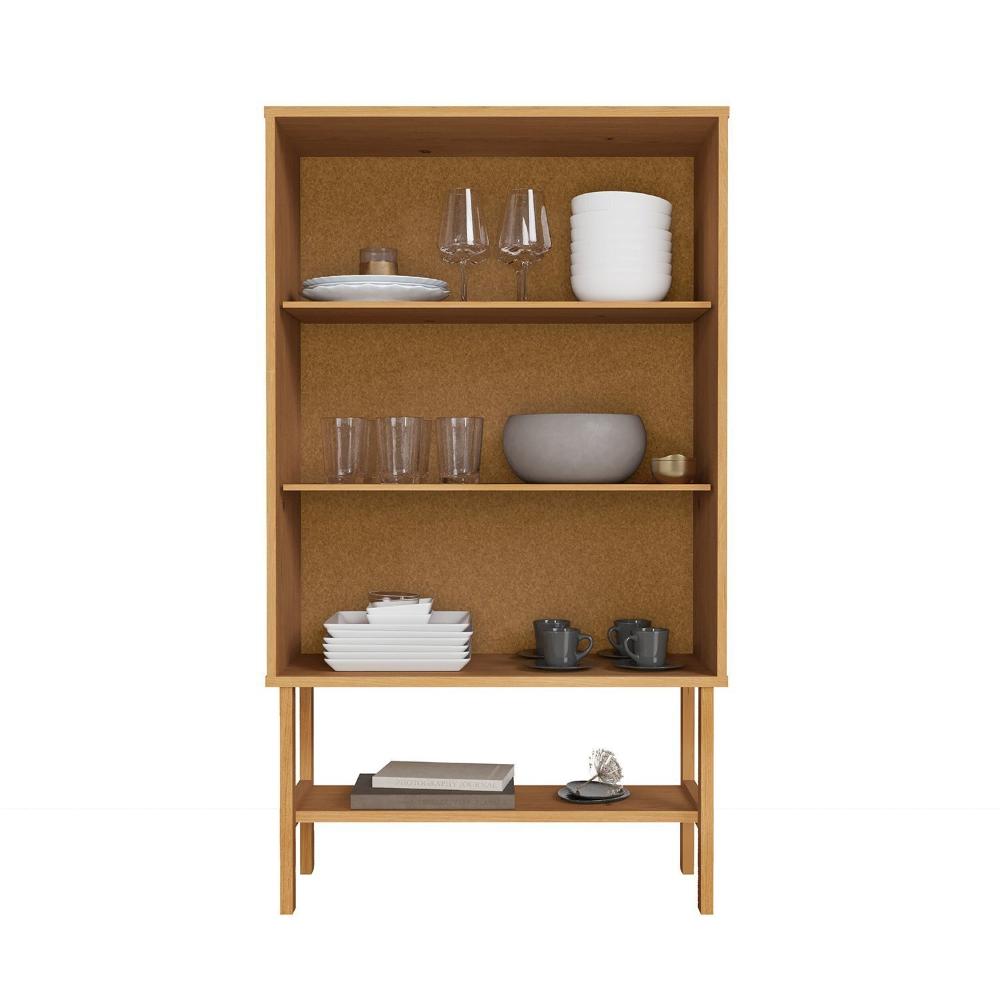 Cristaleira Baixa Magna Porta Ripada Cabecasa Madeiramadeira Mel