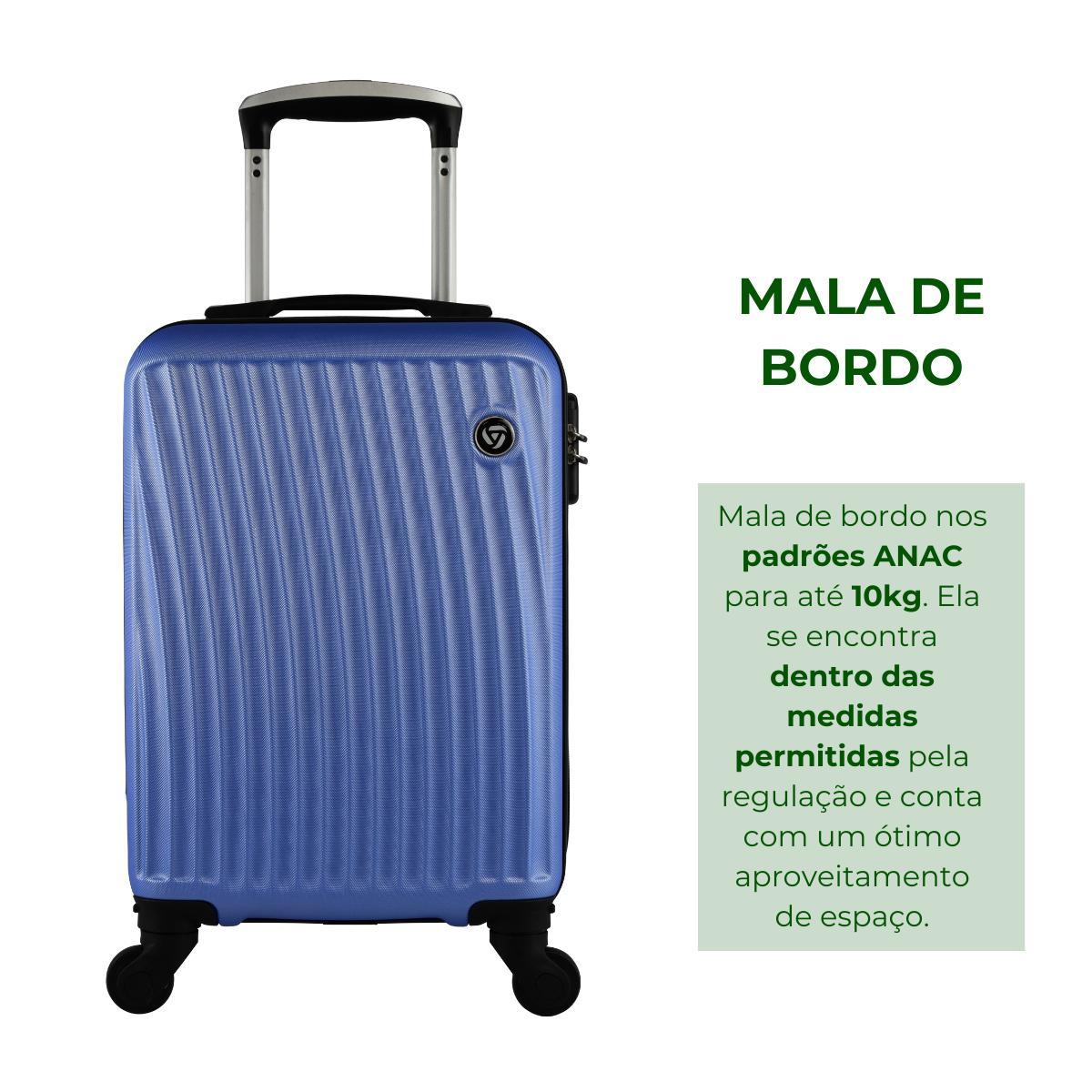 Miniatura Mala Bordo 10Kg 360 Yins Garantia Resistente Roda Removível