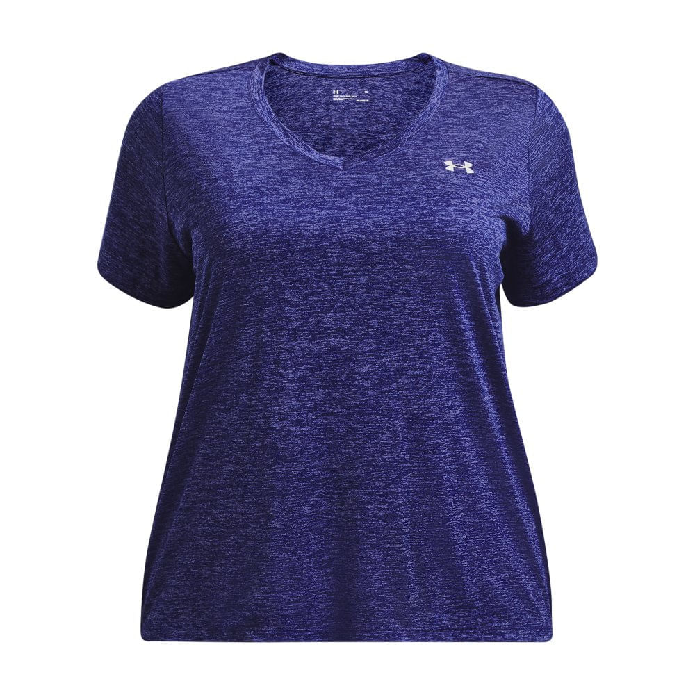 Miniatura Camiseta de Treino Plus Size Feminina Under Armour Tech Twist SSV Azul - 1X