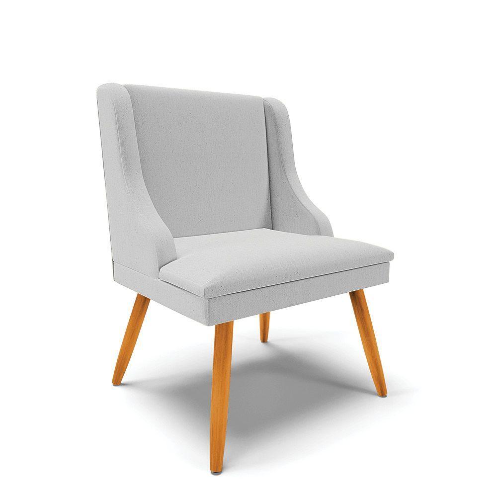 Kit 06 Cadeiras De Jantar Liz Linho Cinza A05 D'rossi