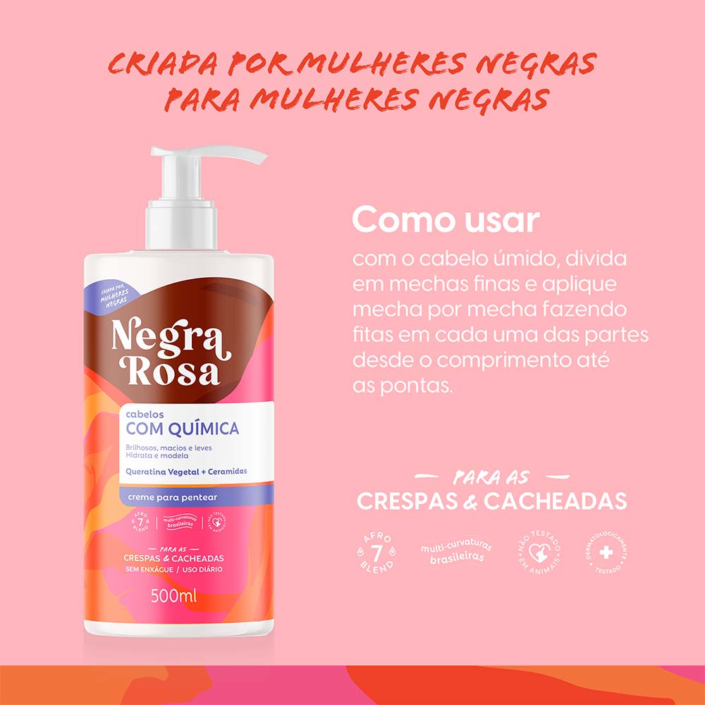 Miniatura Negra Rosa Química Creme de Pentear 500ml