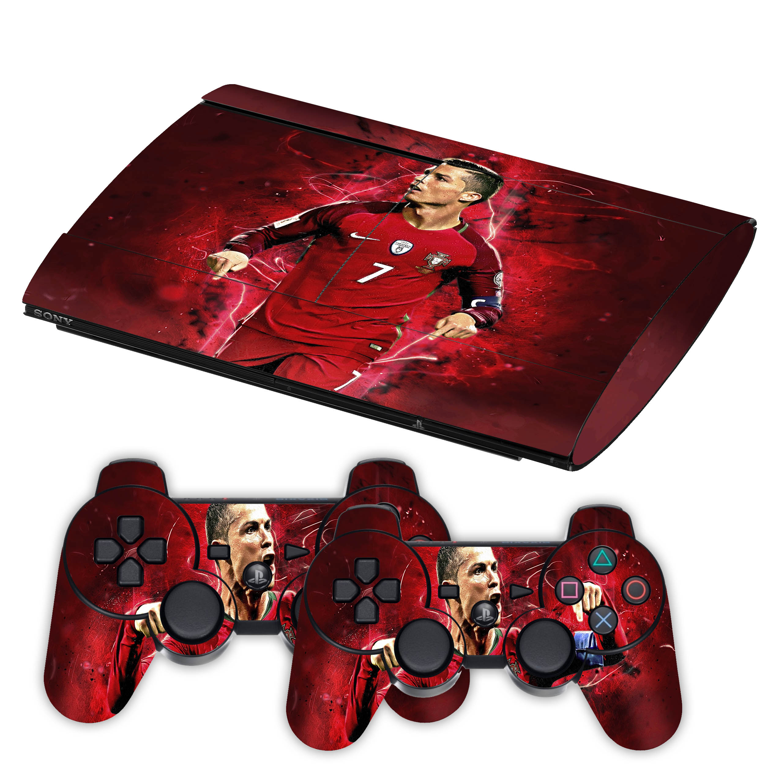 Miniatura Skin Ps3 Super Slim Cristiano Ronaldo Cr7