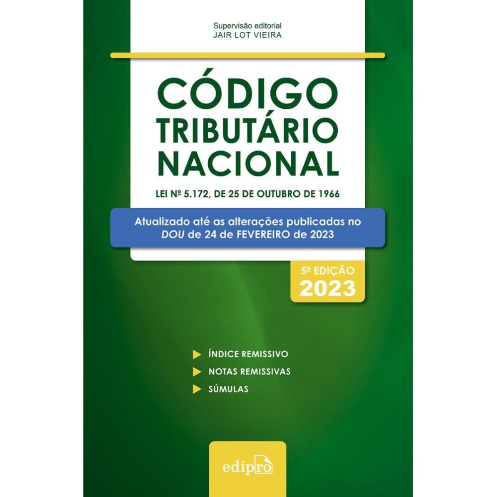 Miniatura Código Tributário Nacional 2023 - Míni
