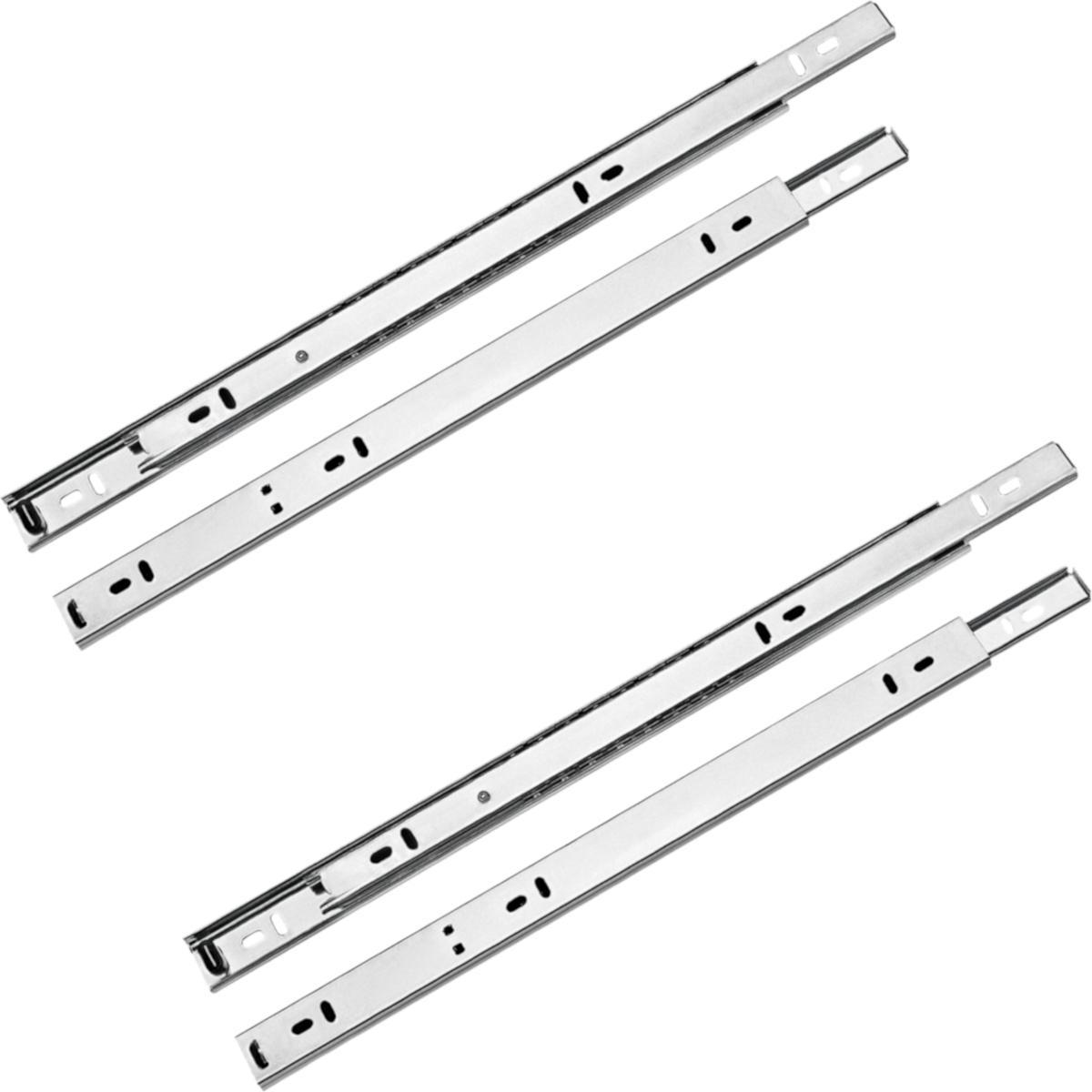 Miniatura Kit 10 Corrediça Gaveta Trilho Telescópico 40Cm 5 Pares 15Kg