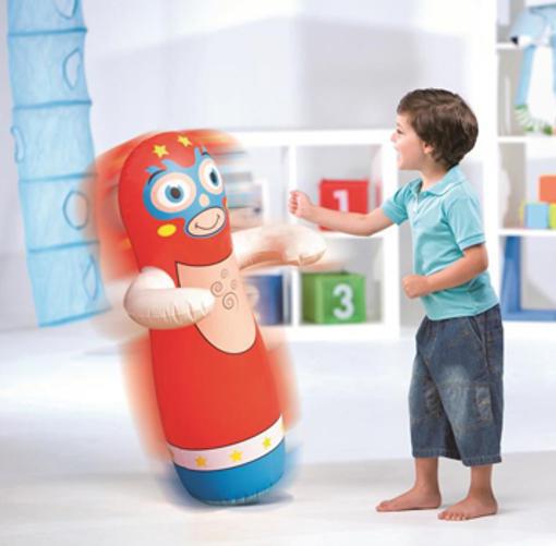 Miniatura Joao Bobo Boneco Inflavel - Luta Livre Mexicano Vermelho