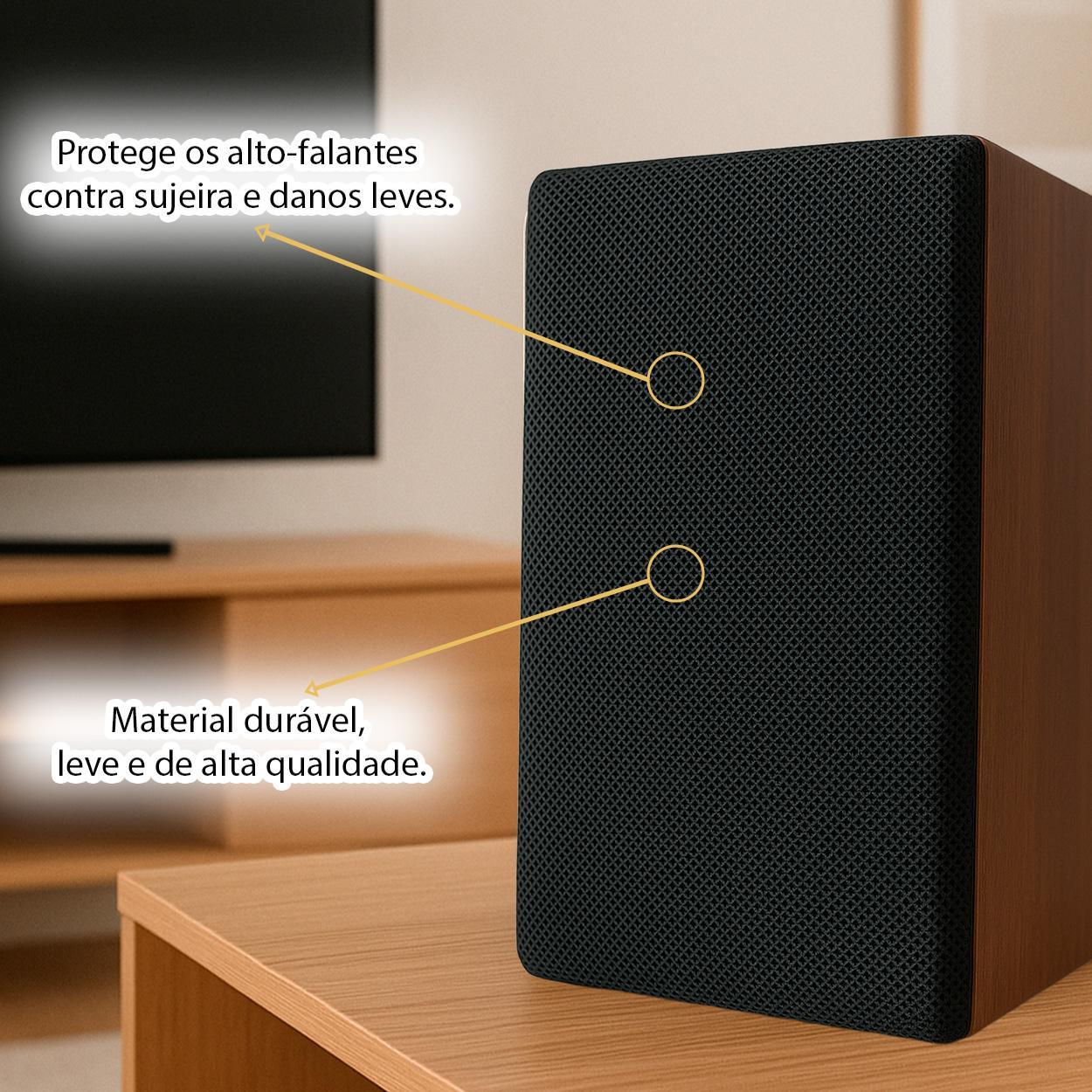 Miniatura Tecido Ortofônico Preto P Telas De Caixas Desom 140Cmx100Cm