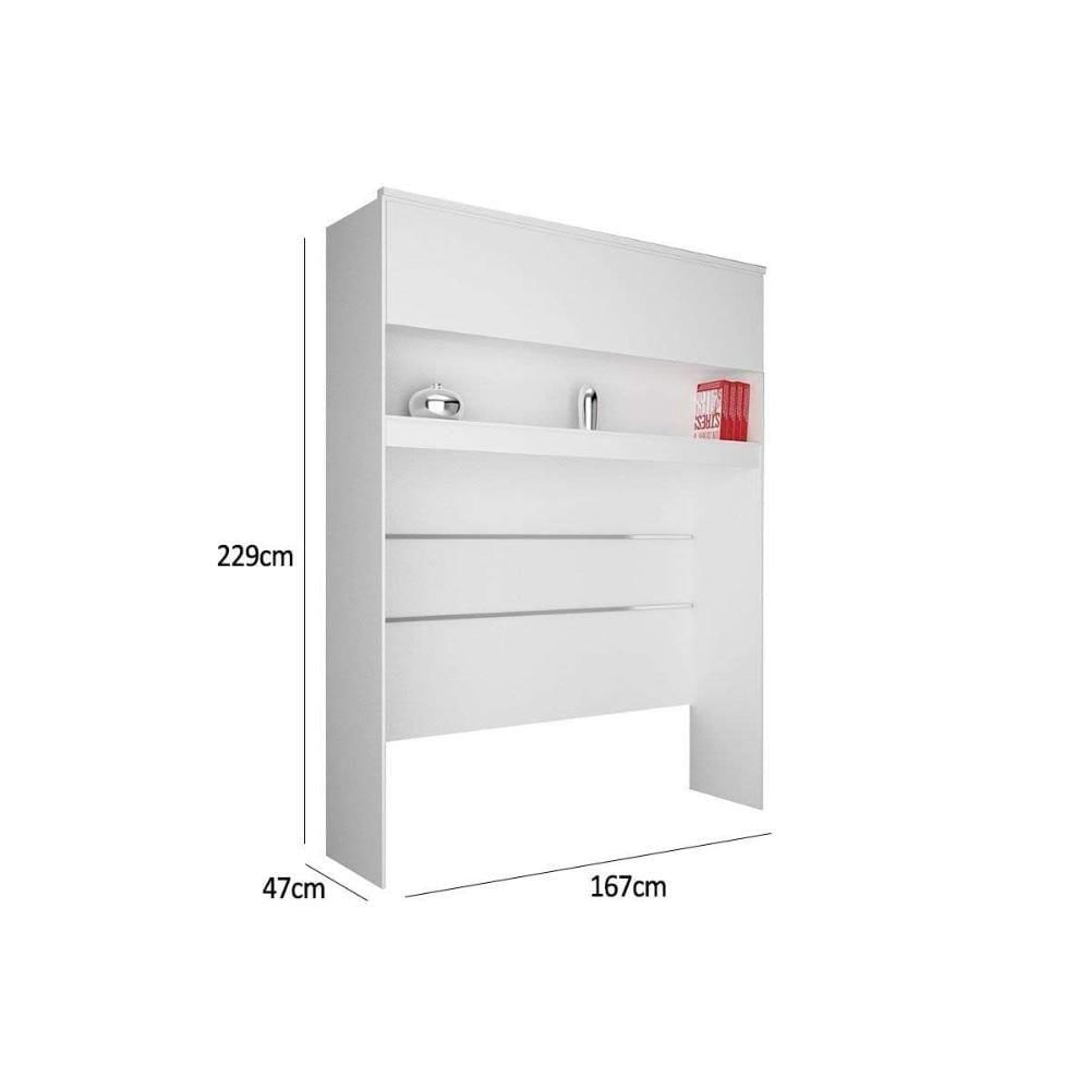 Miniatura Modulado De Quarto Armário Ponte Aéreo Casal Gold Bari C- 1 Porta Branco - Novo Horizonte